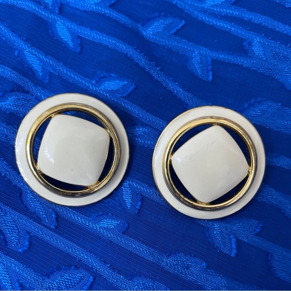 Vintage Enamel Earrings